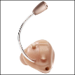 image of a person wearing a cusom remote microphone hearing aid